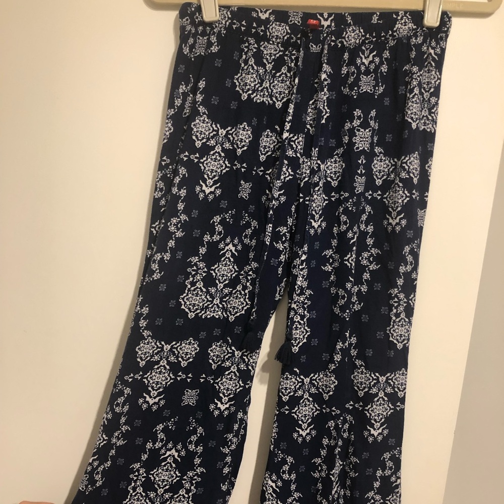 H&M navy flowy statement pants, size 6